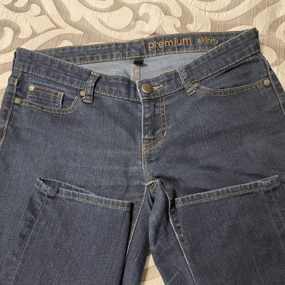 GAP Women's Premium Skinny Stretch Blue Jeans Size 4 (27) Dark Rinse - Picture 5 of 6